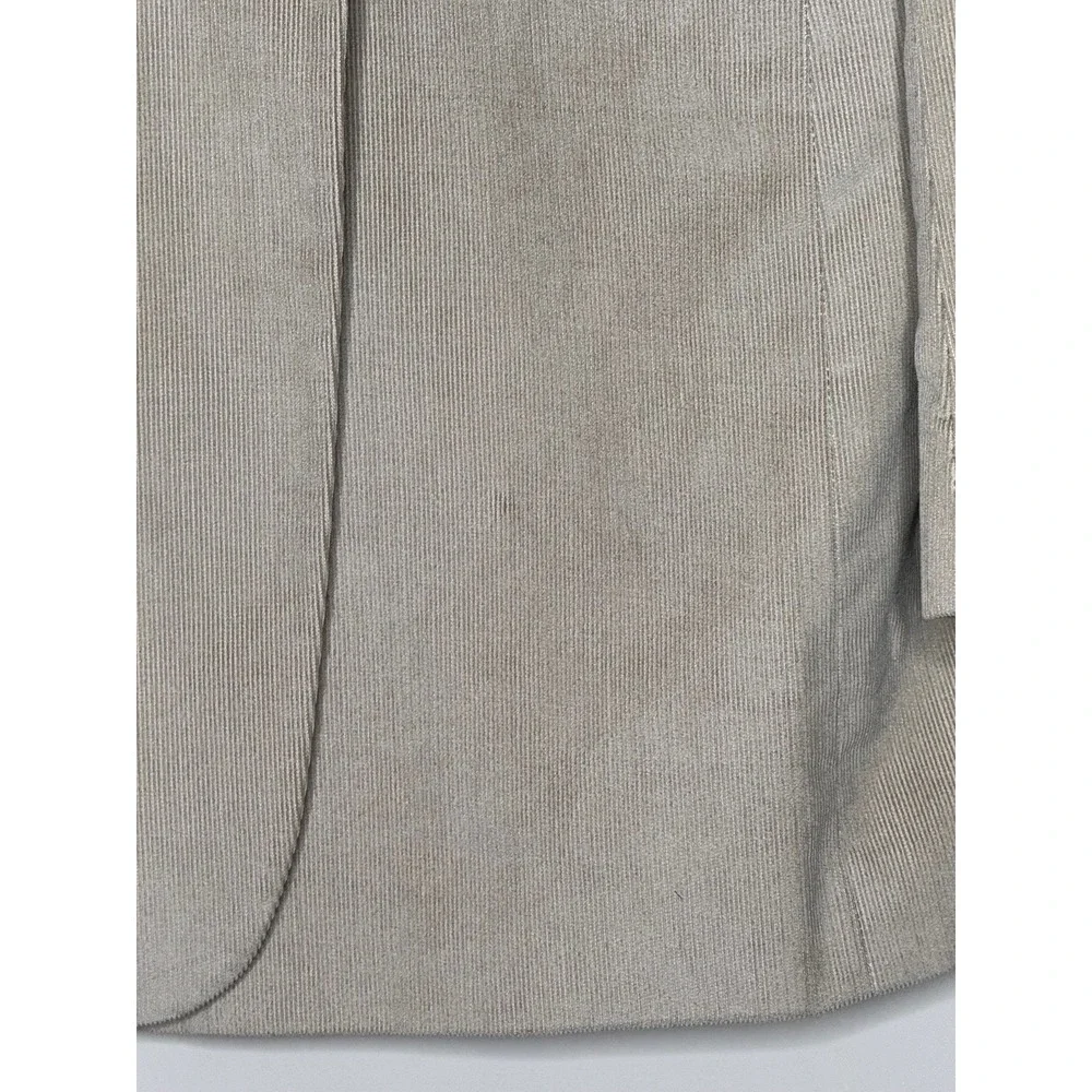 Alan Flusser Mens Tan Corduroy Blazer Sport Coat Beige 44R 100%‎ Cotton